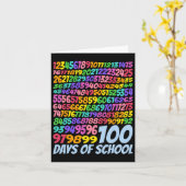 学校の100日目先生子供100日数学番号 カード (黄色い花)