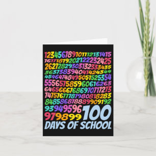 学校の100日目先生子供100日数学番号 カード
