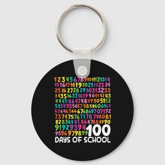 学校の100日目先生子供100日数学番号 キーホルダー (正面)