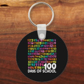 学校の100日目先生子供100日数学番号 キーホルダー (正面)