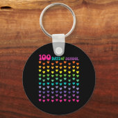 学校の100日目先生子供100日数学番号 キーホルダー (正面)