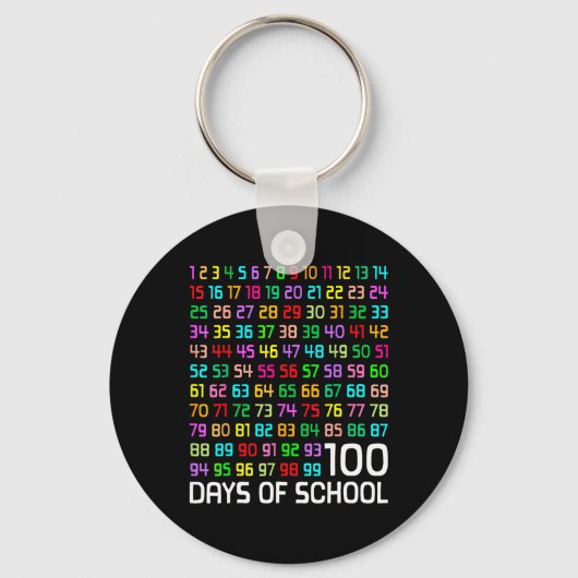 学校の100日目先生子供100日数学番号 キーホルダー (正面)