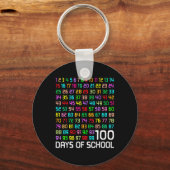 学校の100日目先生子供100日数学番号 キーホルダー (正面)