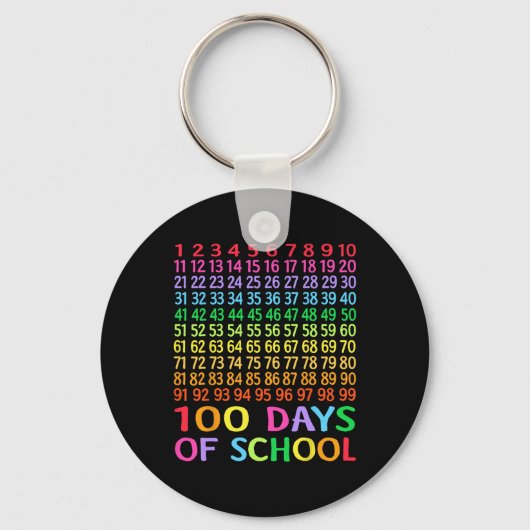 学校の100日目先生子供100日数学番号 キーホルダー (正面)