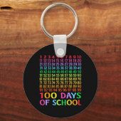 学校の100日目先生子供100日数学番号 キーホルダー (正面)