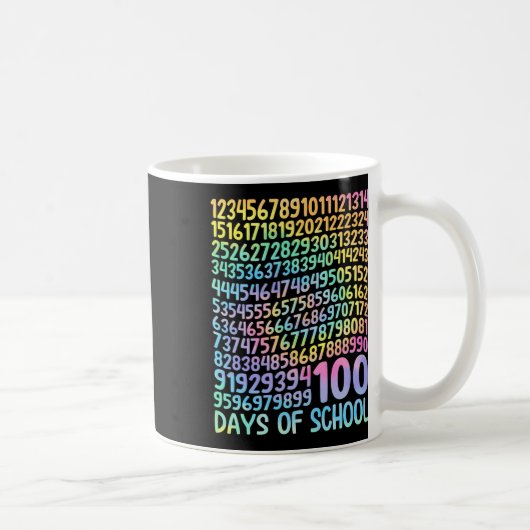 学校の100日目先生子供100日数学番号 コーヒーマグカップ (右)