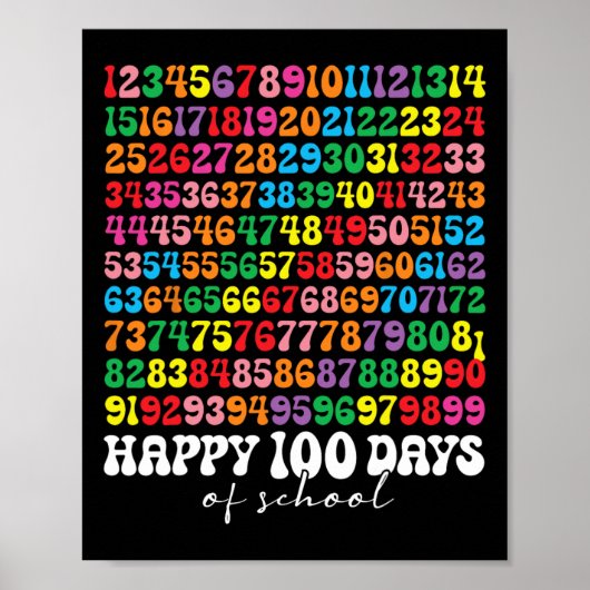 学校の100日目先生子供100日数学番号 ポスター (正面)