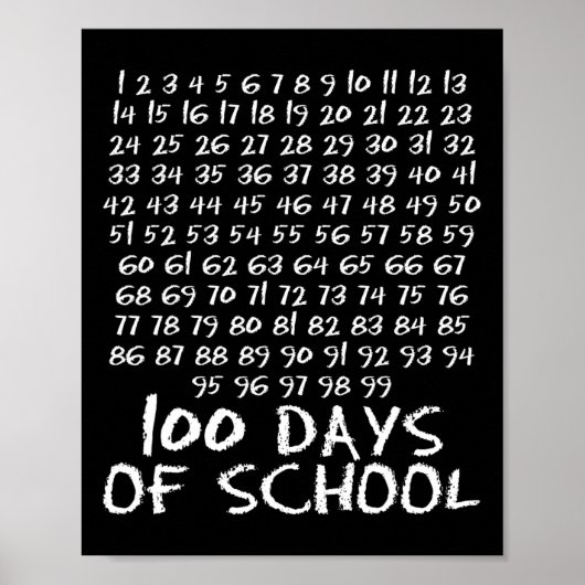 学校の100日目先生子供100日数学番号 ポスター (正面)