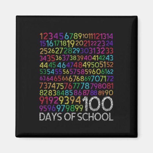 学校の100日目先生子供100日数学番号 マグネット (正面)