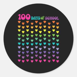 学校の100日目先生子供100日数学番号 ラウンドシール