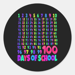 学校の100日目先生子供100日数学番号 ラウンドシール