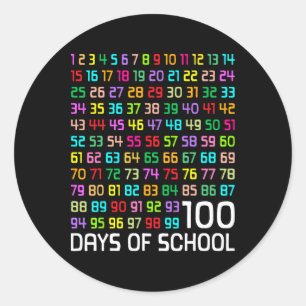 学校の100日目先生子供100日数学番号 ラウンドシール