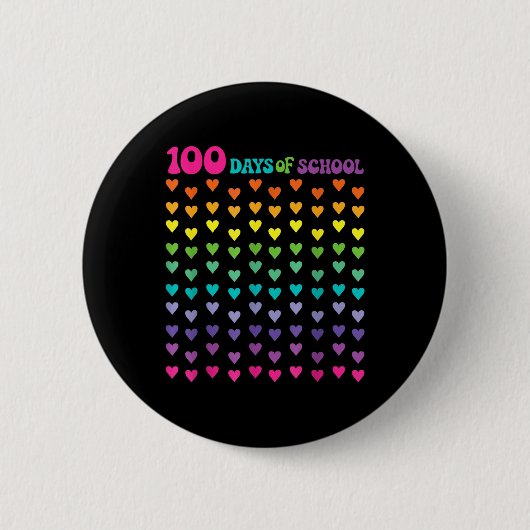 学校の100日目先生子供100日数学番号 缶バッジ (正面)