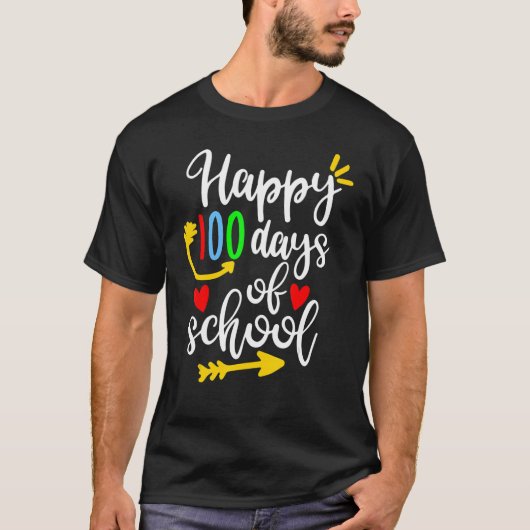 学校の100日目先生少年100女の子ボー日 Tシャツ (正面)