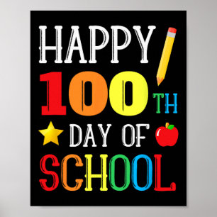 学校の100日目先生青少年キッズハッピー100D ポスター