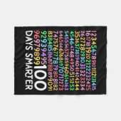 学校の100日目先生100日数数 フリースブランケット (正面(横))