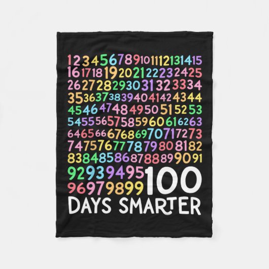 学校の100日目先生100日数数 フリースブランケット (正面)