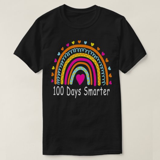 学校の100日目先生100日頭が切れる雨 Tシャツ (デザイン正面)