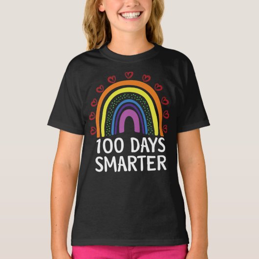 学校の100日目先生100日頭が切れる Tシャツ (正面)