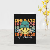 学校の100日目先生100日1 カード (黄色い花)