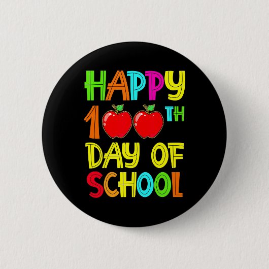 学校の100日目先生100日2022 缶バッジ (正面)