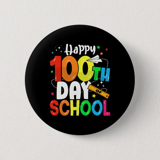 学校の100日目100学校の日 缶バッジ (正面)