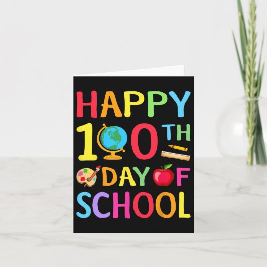 学校の100日目100日学校先生Stu カード (正面)