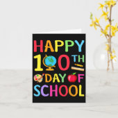 学校の100日目100日学校先生Stu カード (黄色い花)