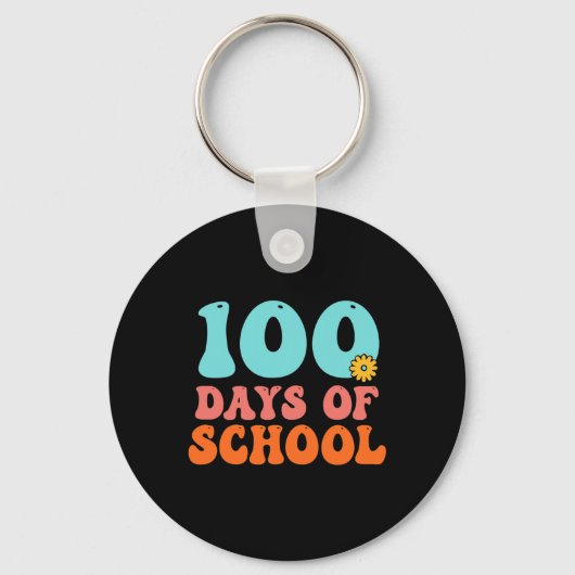 学校の100日目100日学校先生Stu キーホルダー (正面)