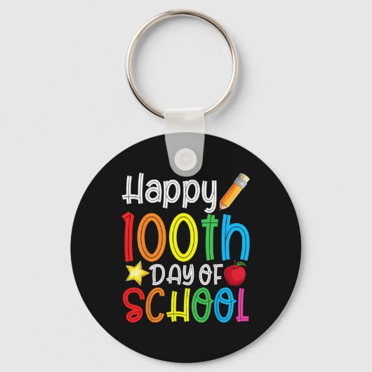 学校の100日目100日学校先生Stu キーホルダー (正面)