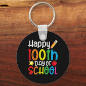 学校の100日目100日学校先生Stu キーホルダー (正面)