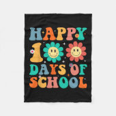 学校の100日目100日学校先生Stu フリースブランケット (正面)