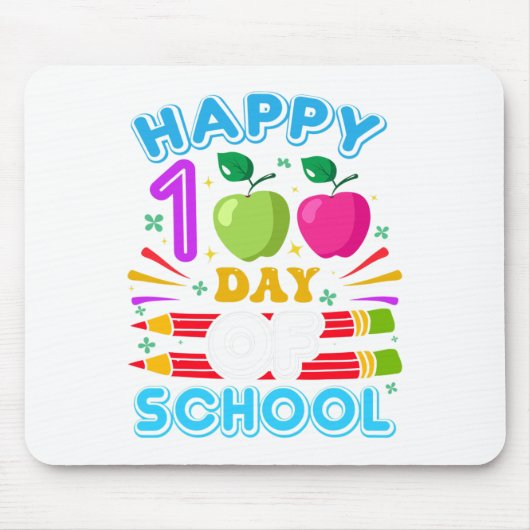 学校の100日目100日学校先生Stu マウスパッド (正面)