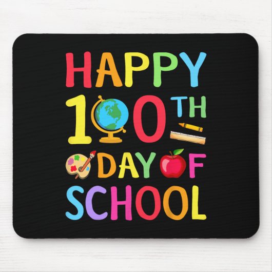 学校の100日目100日学校先生Stu マウスパッド (正面)