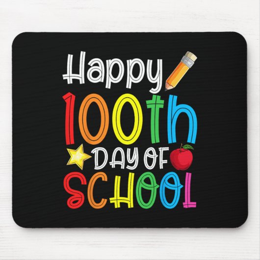 学校の100日目100日学校先生Stu マウスパッド (正面)