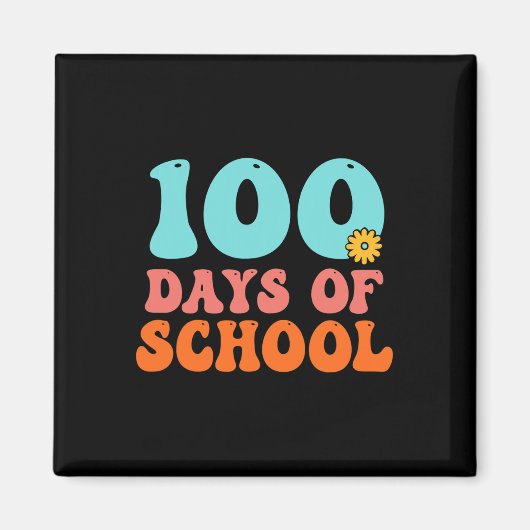 学校の100日目100日学校先生Stu マグネット (正面)