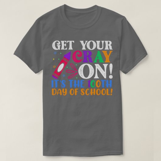 学校の100日目34 Tシャツ (デザイン正面)