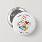 学校の100日目A +先生学校用品 缶バッジ (正面&裏面)