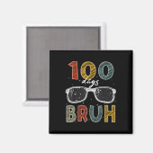 学校の100日目Bruh学校の日100 Sungle マグネット (正面/裏面)