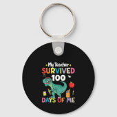 学校の100日私の先生100生き延び日 キーホルダー (正面)