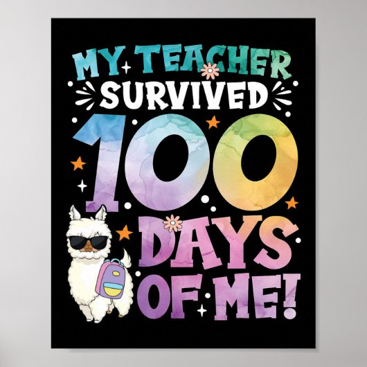 学校の100日私の先生100生き延び日 ポスター (正面)