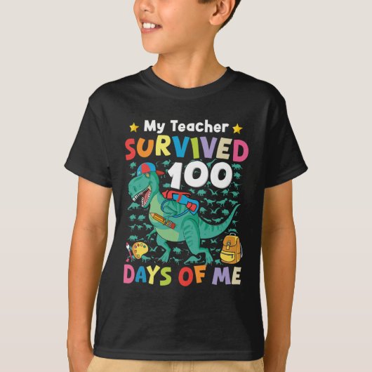 学校の100日私の先生100生き延び日B Tシャツ (正面)