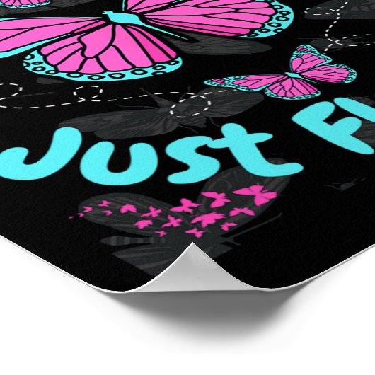 学校の100日蝶ガールズ100日Just F ポスター (角)