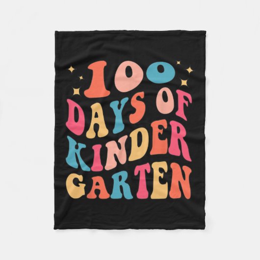 学校の100日1 フリースブランケット (正面)