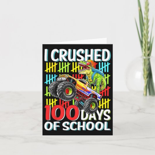 学校の100日Tレックスモンスタートラック100日目 カード (正面)