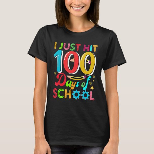 学校の100番目の日を100日に Tシャツ (正面)