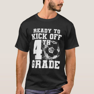 学校の4年生の最初の日をキックオフする準備ができている Tシャツ