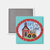学校のTシャツとギフトの初日 マグネット (正面/裏面)