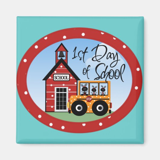 学校のTシャツとギフトの初日 マグネット (正面)