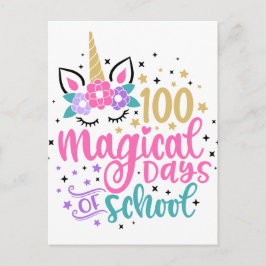 学校はがき100の魔法の日 ポストカード